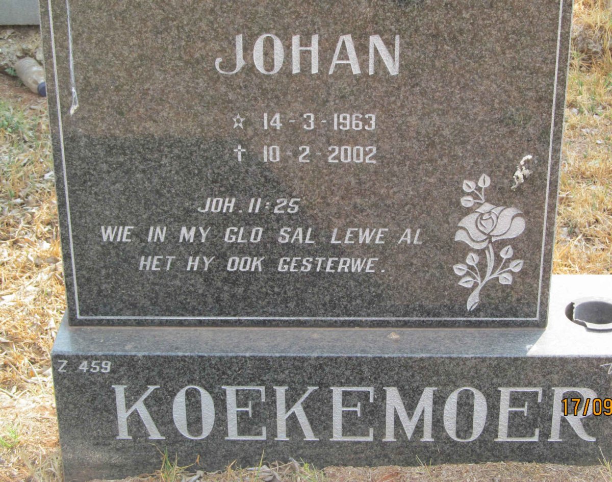 KOEKEMOER Johan 1963-2002