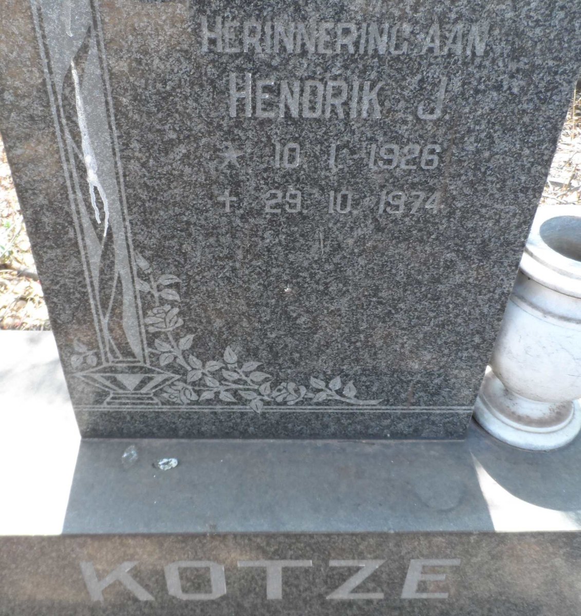 KOTZE Hendrik J. 1926-1974