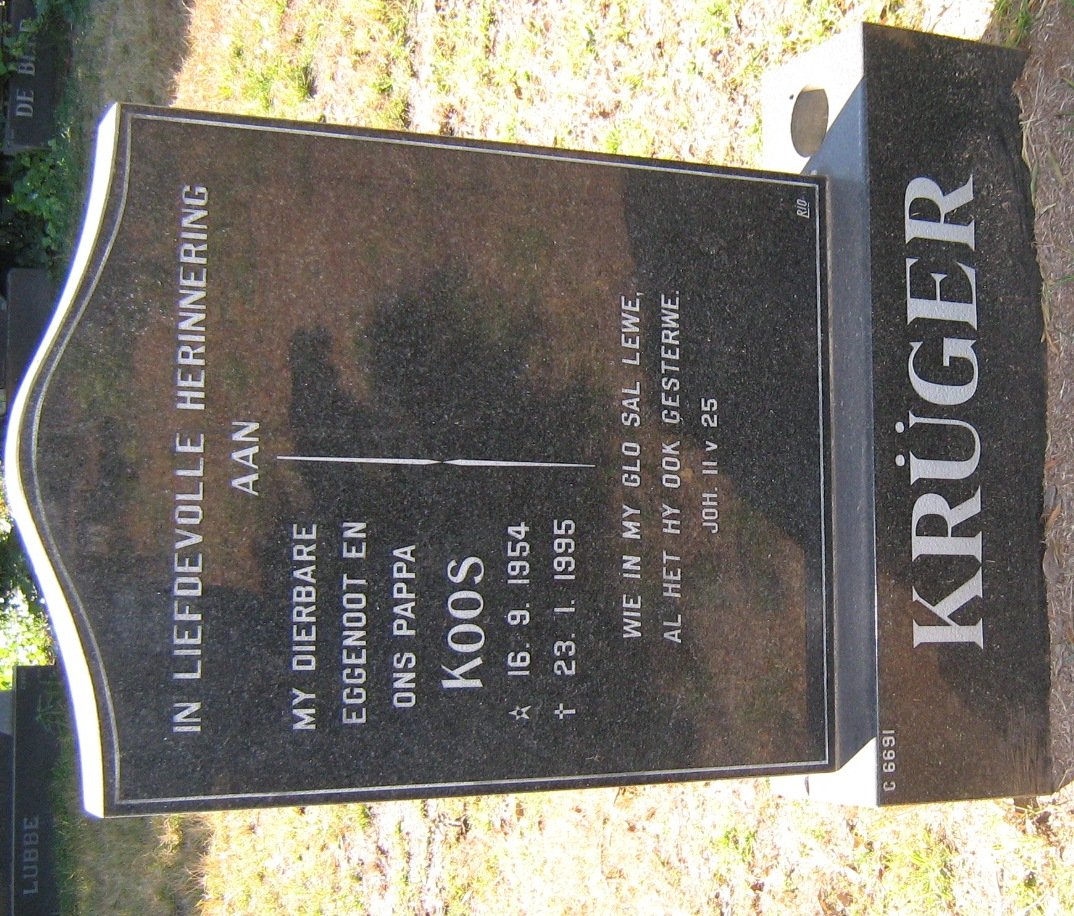 KRÜGER Koos 1954-1995
