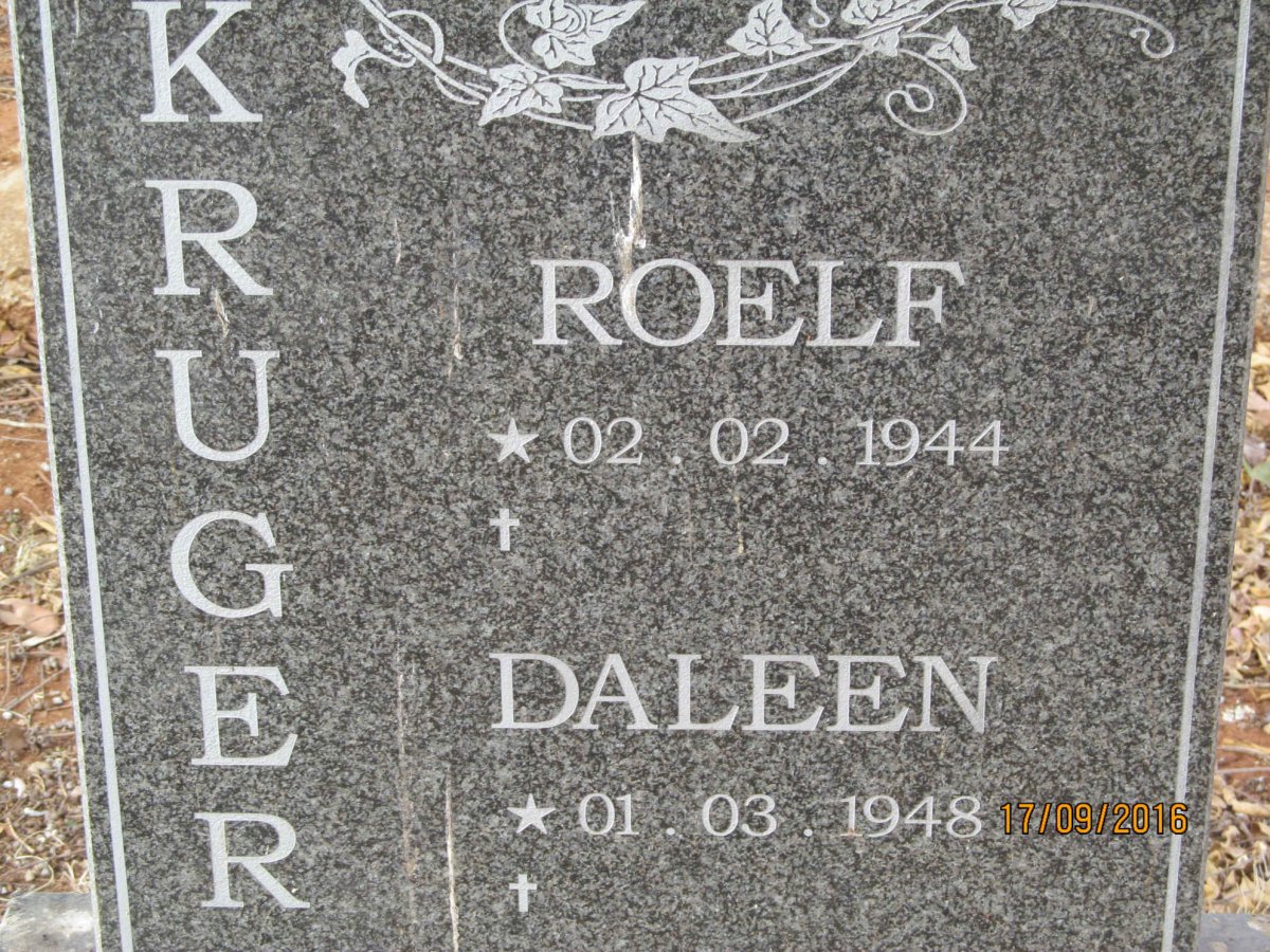 KRUGER Roelf 1944- &amp; Daleen 1948-