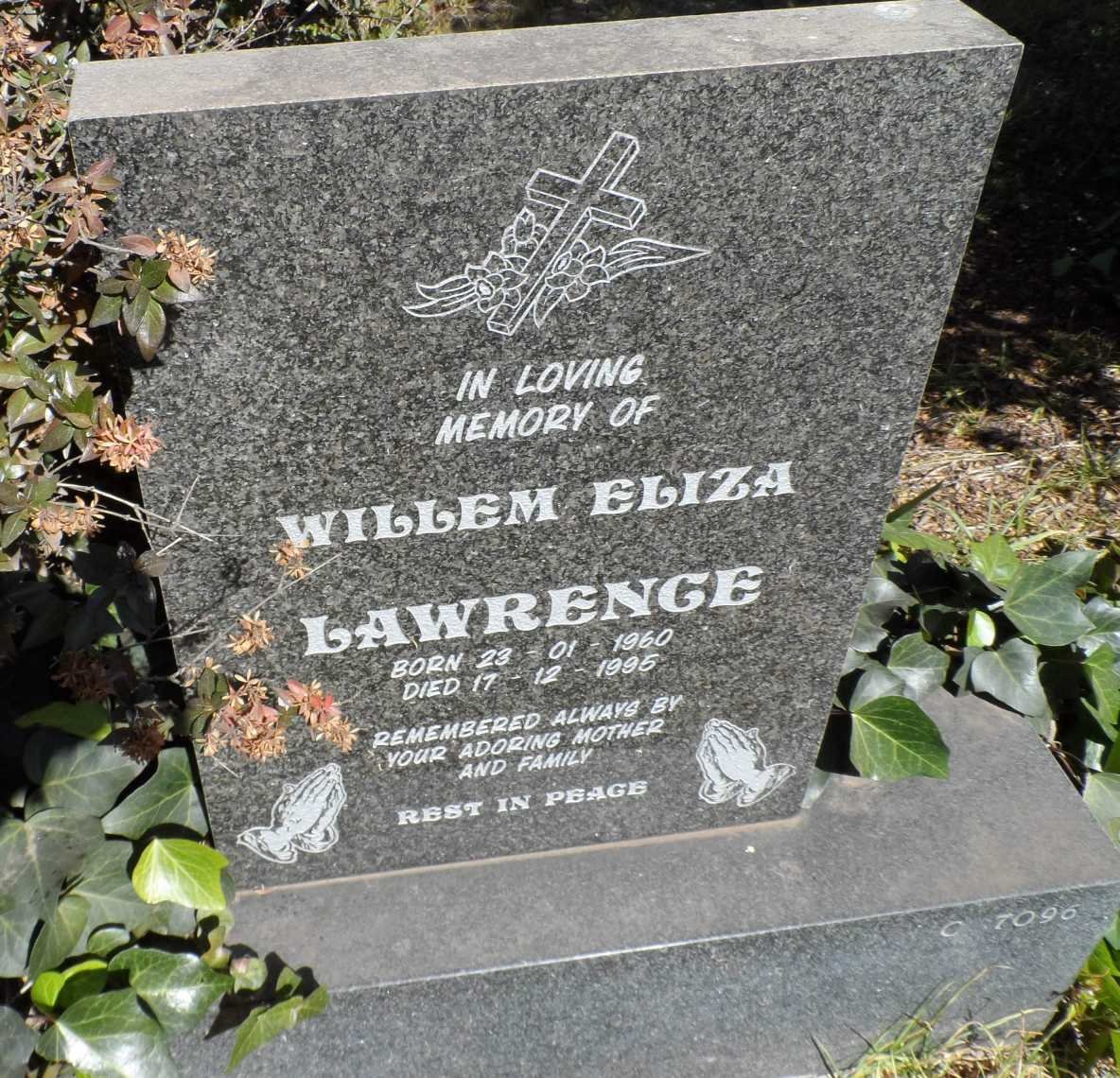 LAWRENCE Willem Eliza 1960-1995