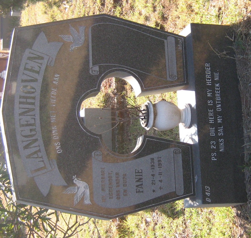 LANGENHOVEN Fanie 1938-1997