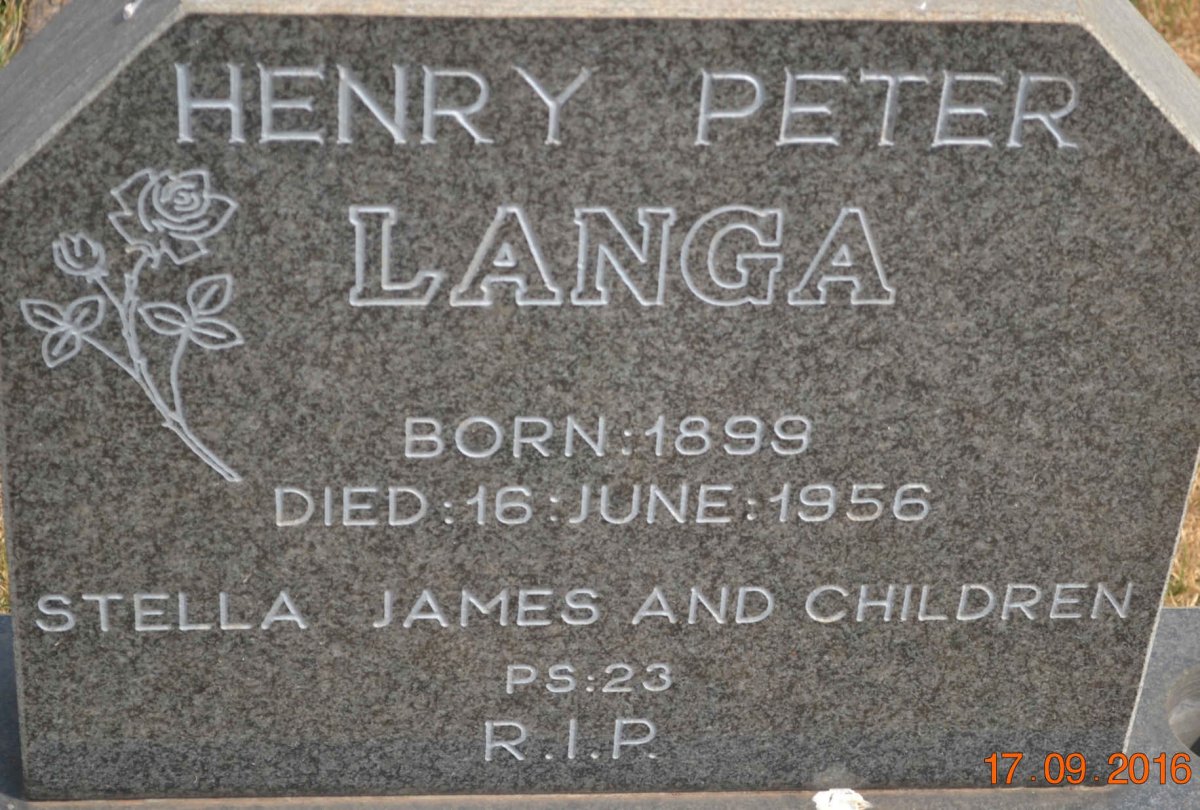 LANGA Henry Peter 1899-1956
