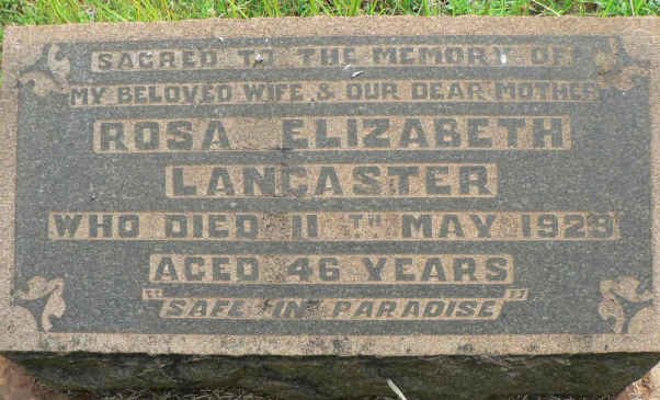 LANCASTER Rosa Elizabeth -1929