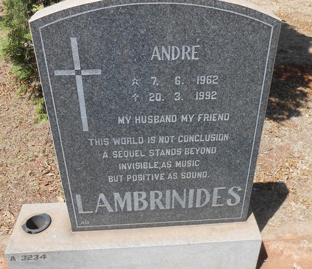 LAMBRINIDES André 1962-1992