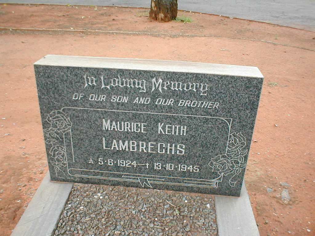LAMBRECHS Maurice Keith 1924-1945