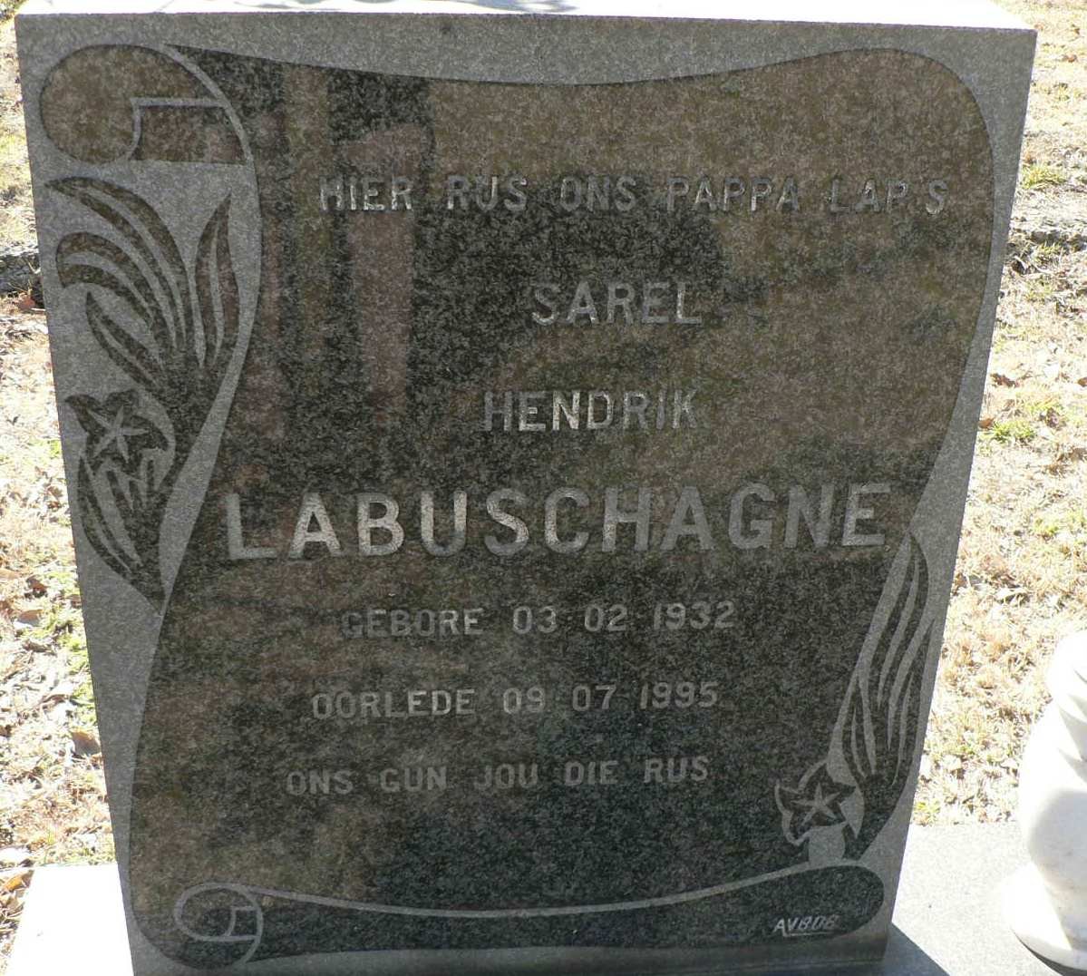 LABUSHAGNE Sarel Hendrik 1932-1995