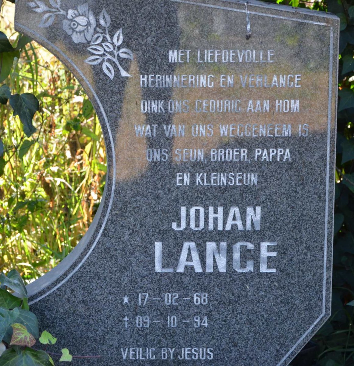 LANGE Johan 1968-1994