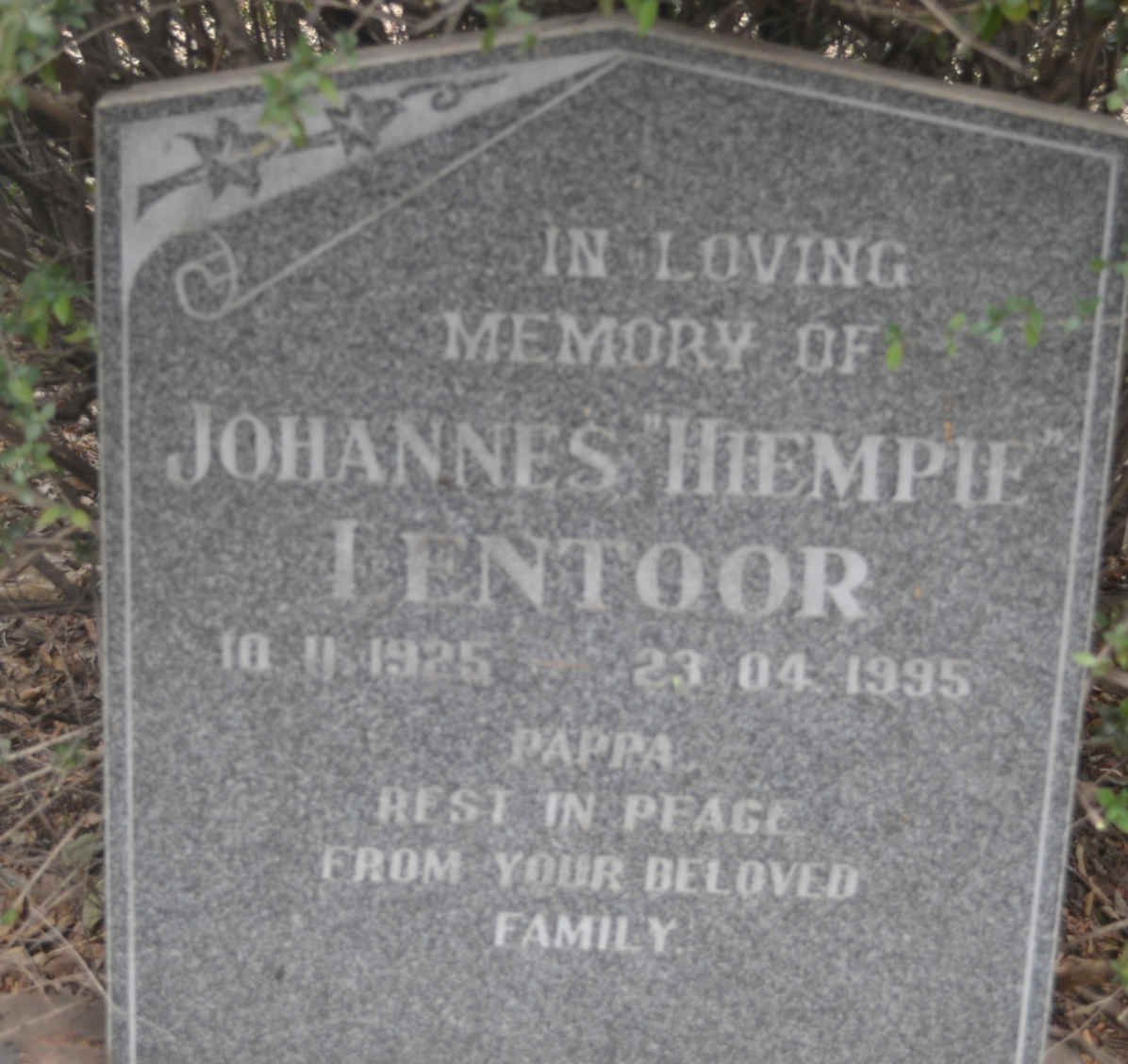 LENTOOR Johannes 1925-1995