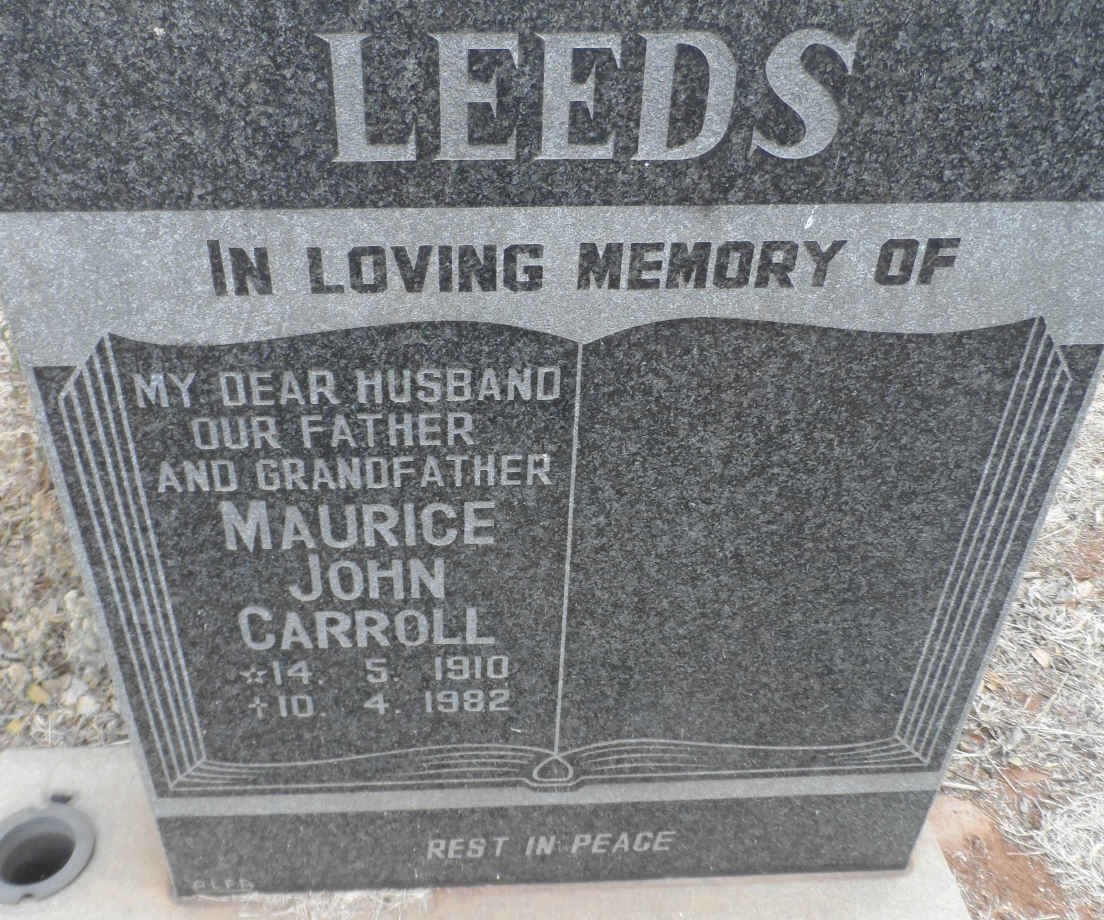 LEEDS Maurice John Carroll 1910-1982