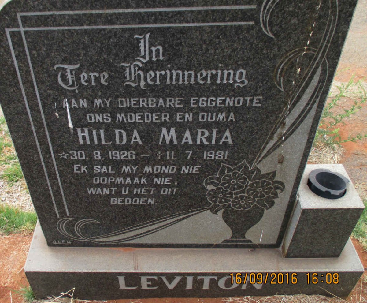 LEVITON Hilda Maria 1926-1981
