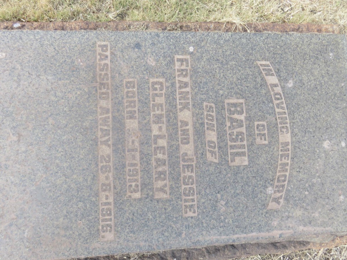 LEARY Basil, GLEN 1913-1916