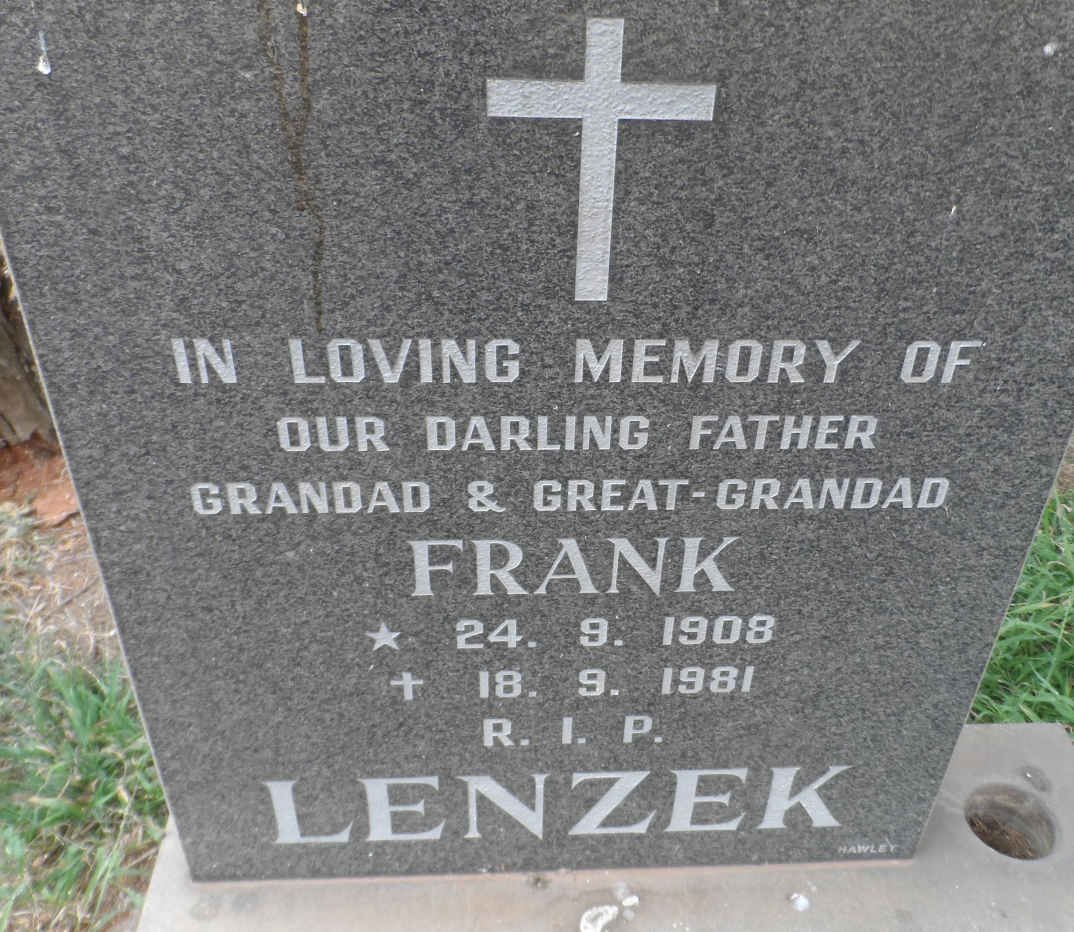 LENZEK Frank 1908-1981