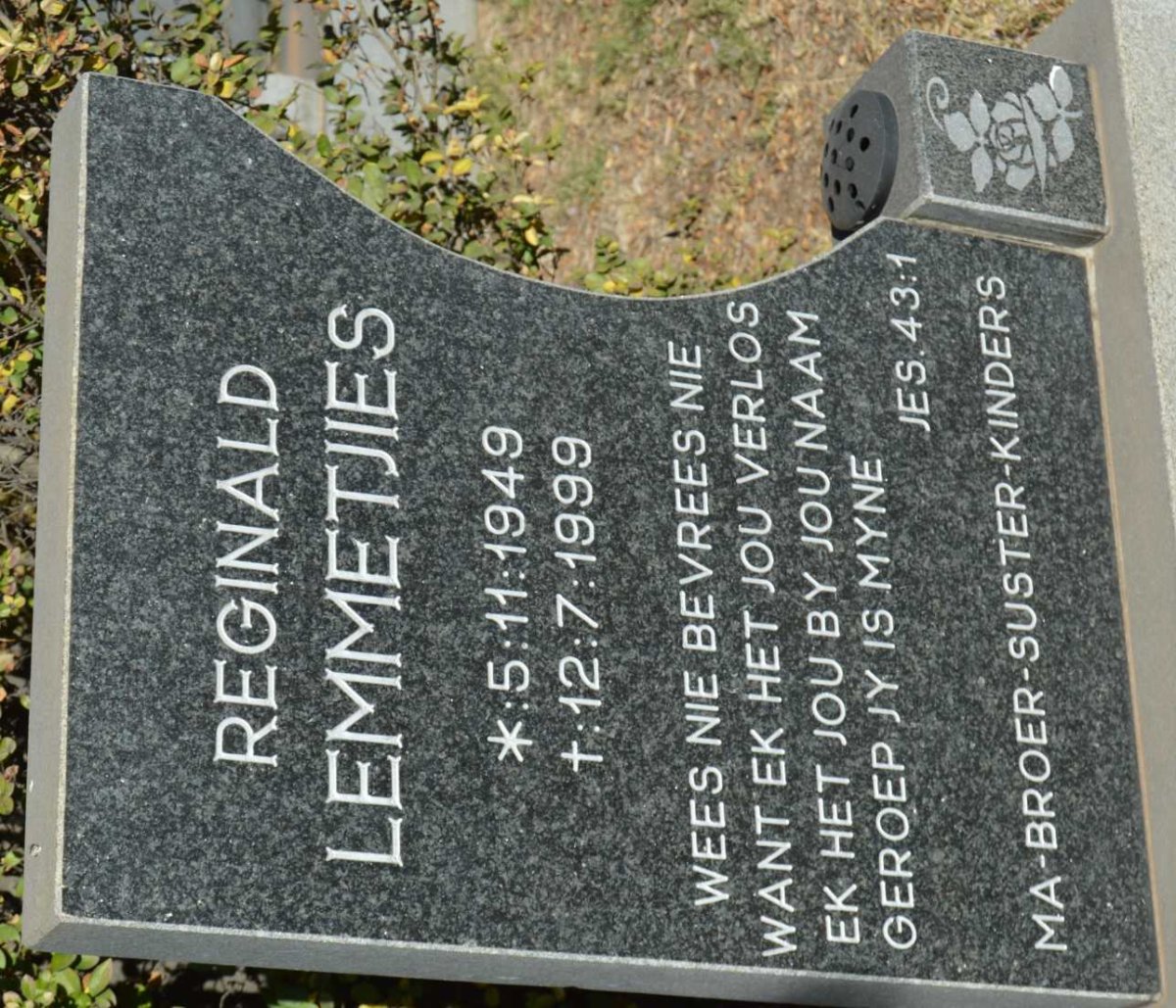 LEMMETJIES Reginald 1949-1999