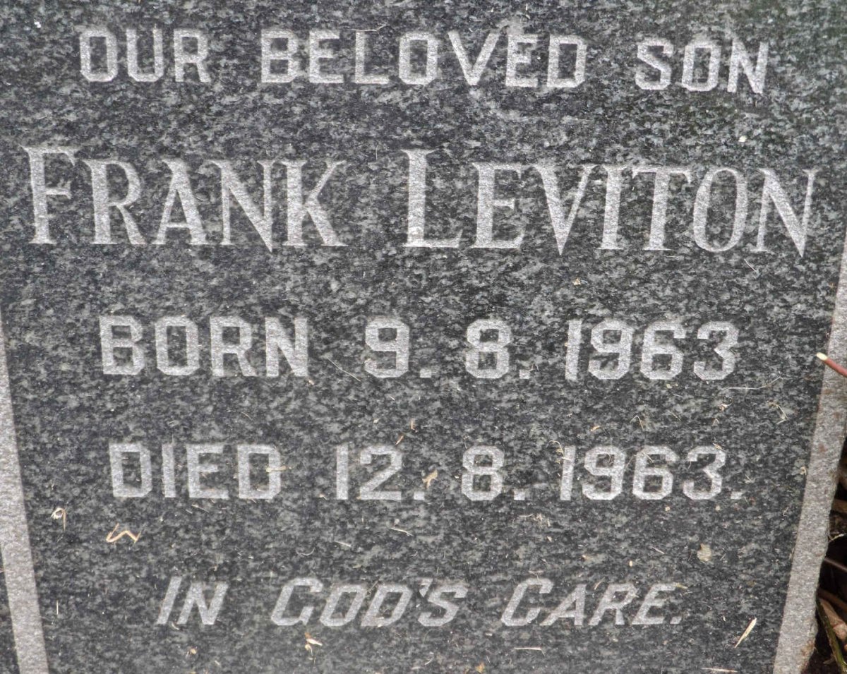 LEVITON Frank 1963-1963