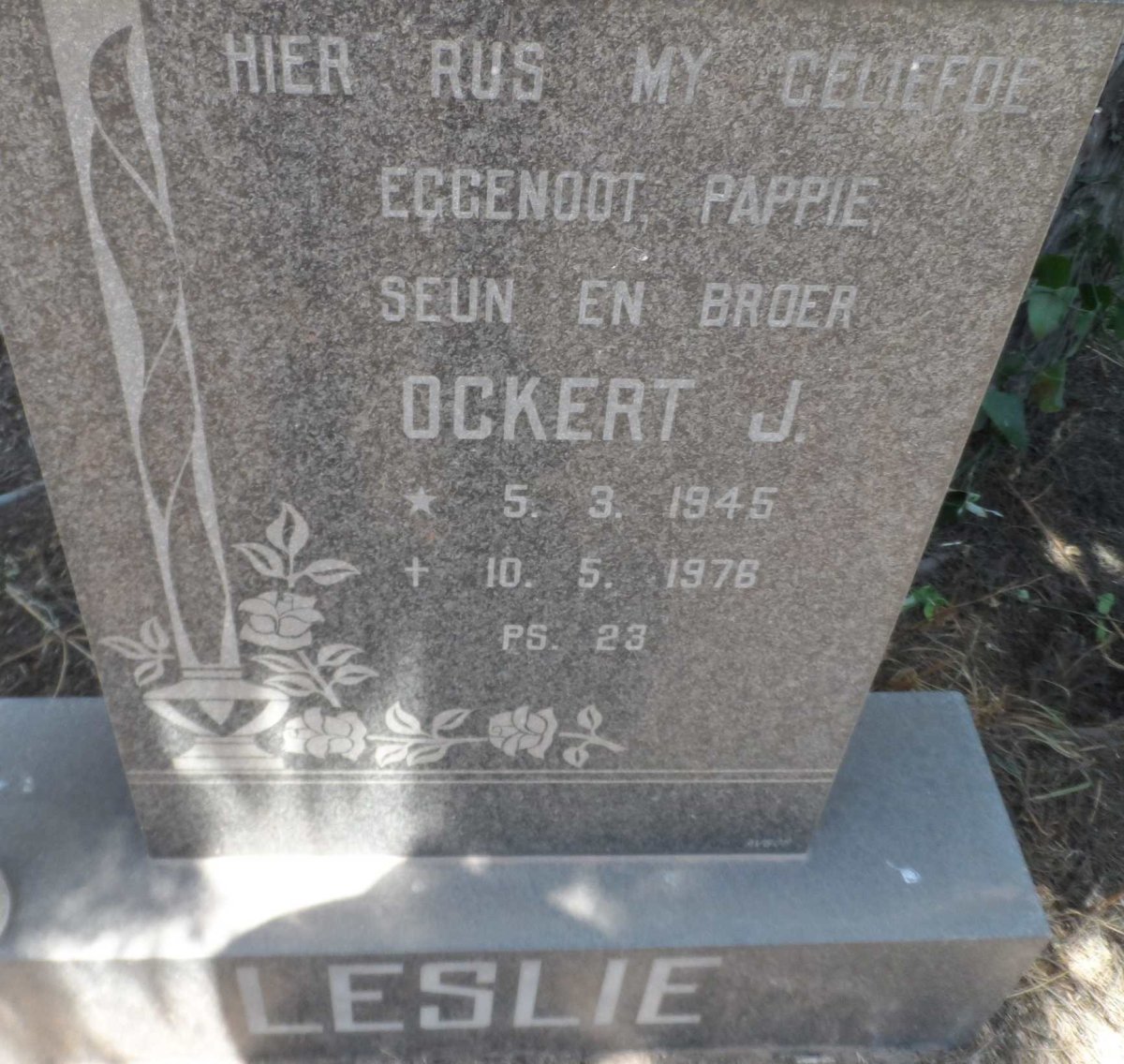 LESLIE Ockert J. 1945-1976