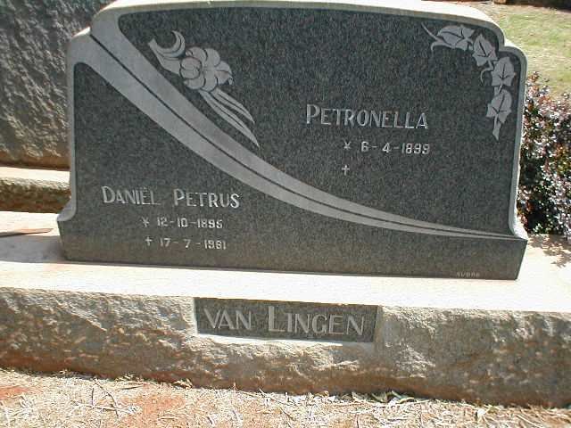 LINGEN Daniël Petrus, van 1895-1961 &amp; Petronella 1899-
