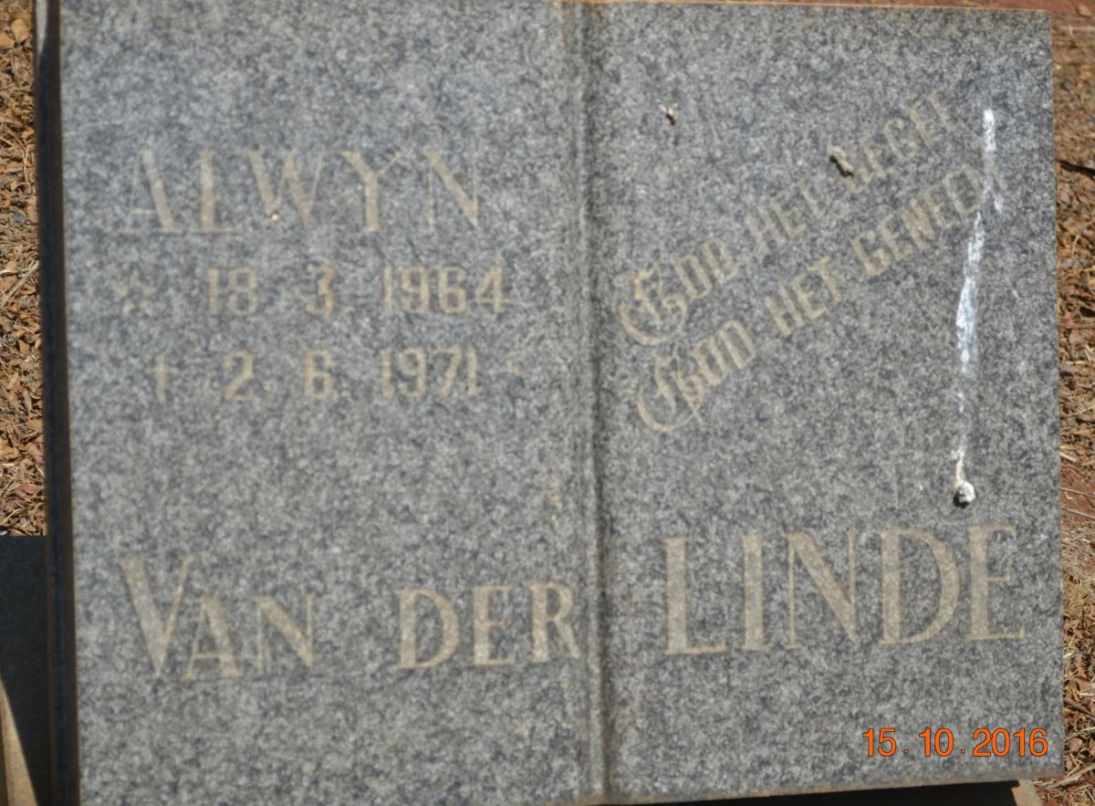 LINDE Alwyn, van der 1964-1971