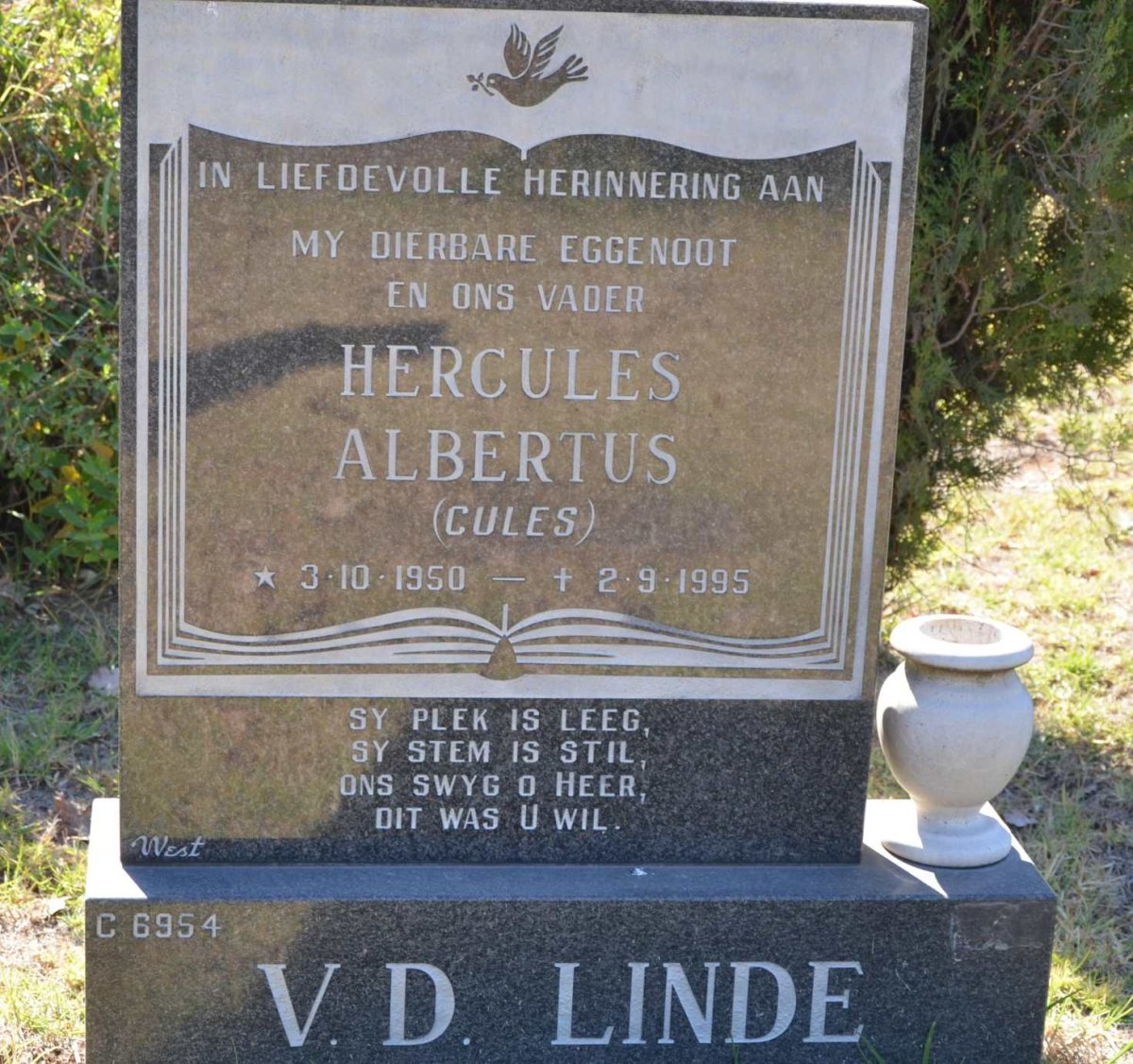 LINDE Hercules Albertus, v.d. 1950-1995