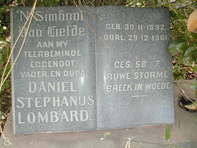 LOMBARD Daniel Stephanus 1892-1961