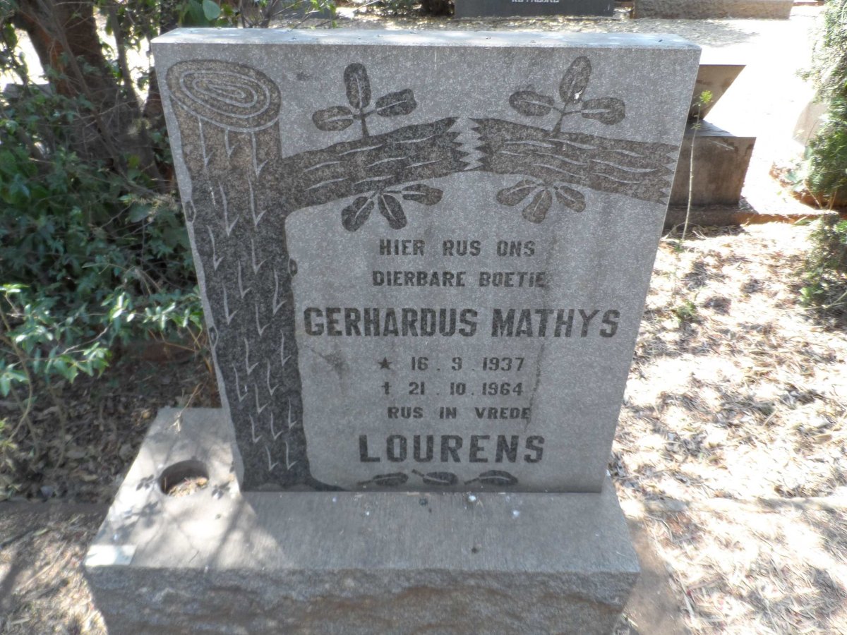 LOURENS Gerhardus Mathys 1937-1964