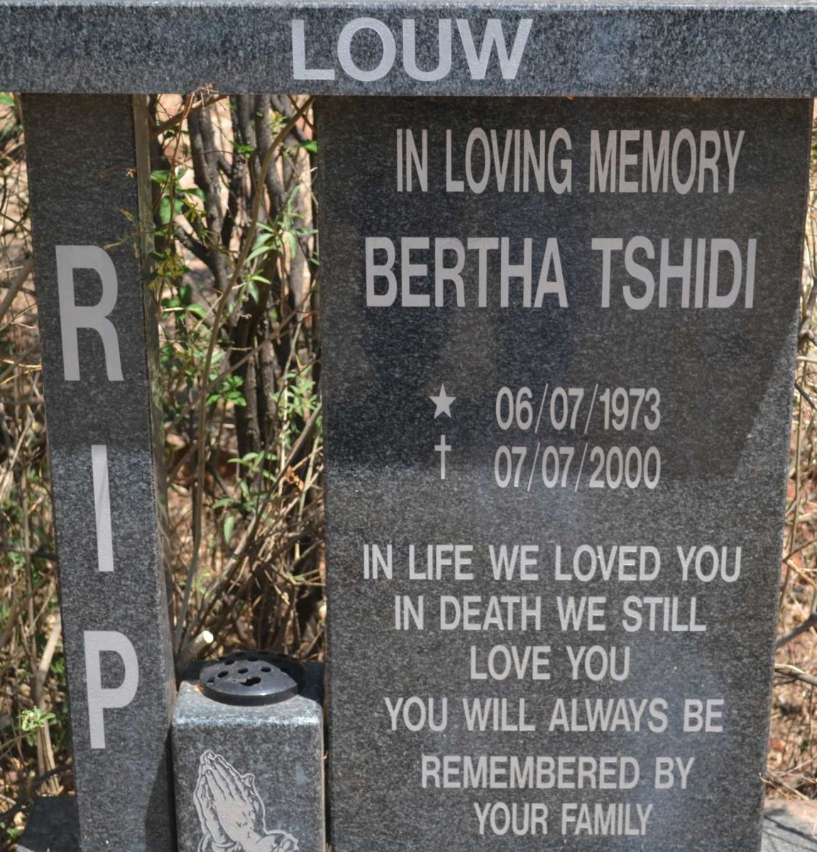 LOUW Bertha Tshidi 1973-2000