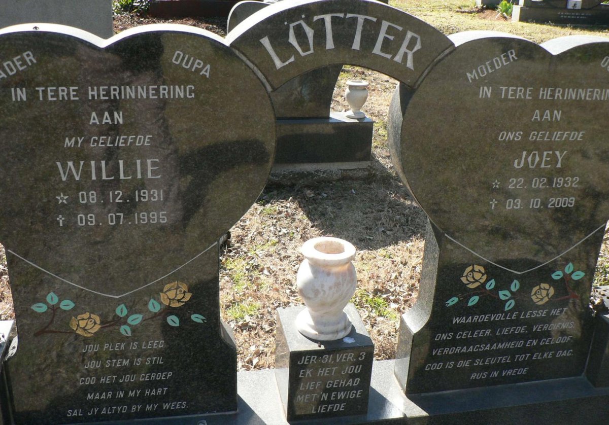 LÖTTER Willie 1931-1995 &amp; Joey 1932-2009