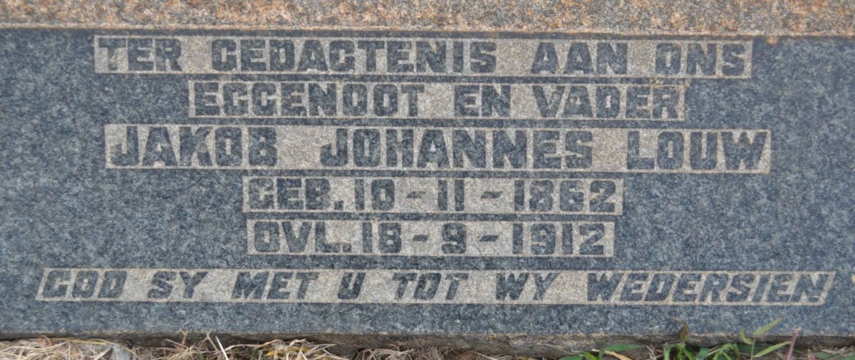 LOUW Jakob Johannes 1862-1912