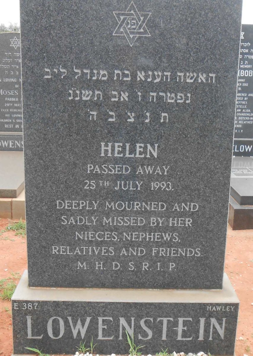LOWENSTEIN Helen -1993