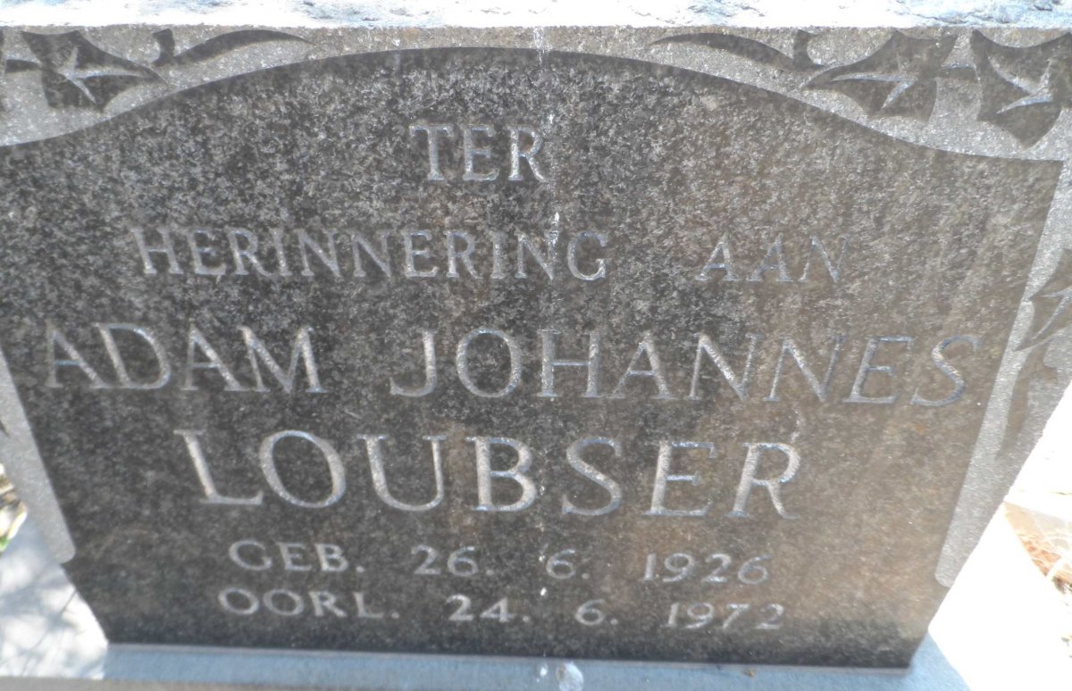 LOUBSER Adam Johannes 1926-1972