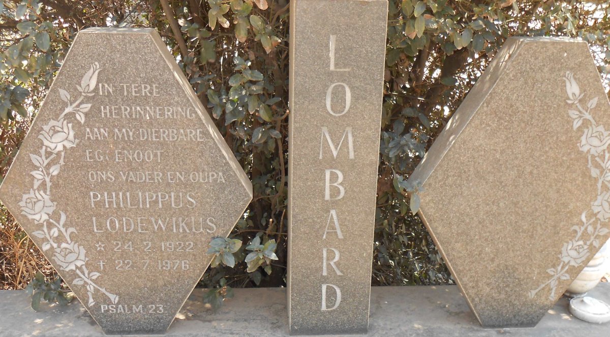LOMBARD Philippus Lodewikus 1922-1976