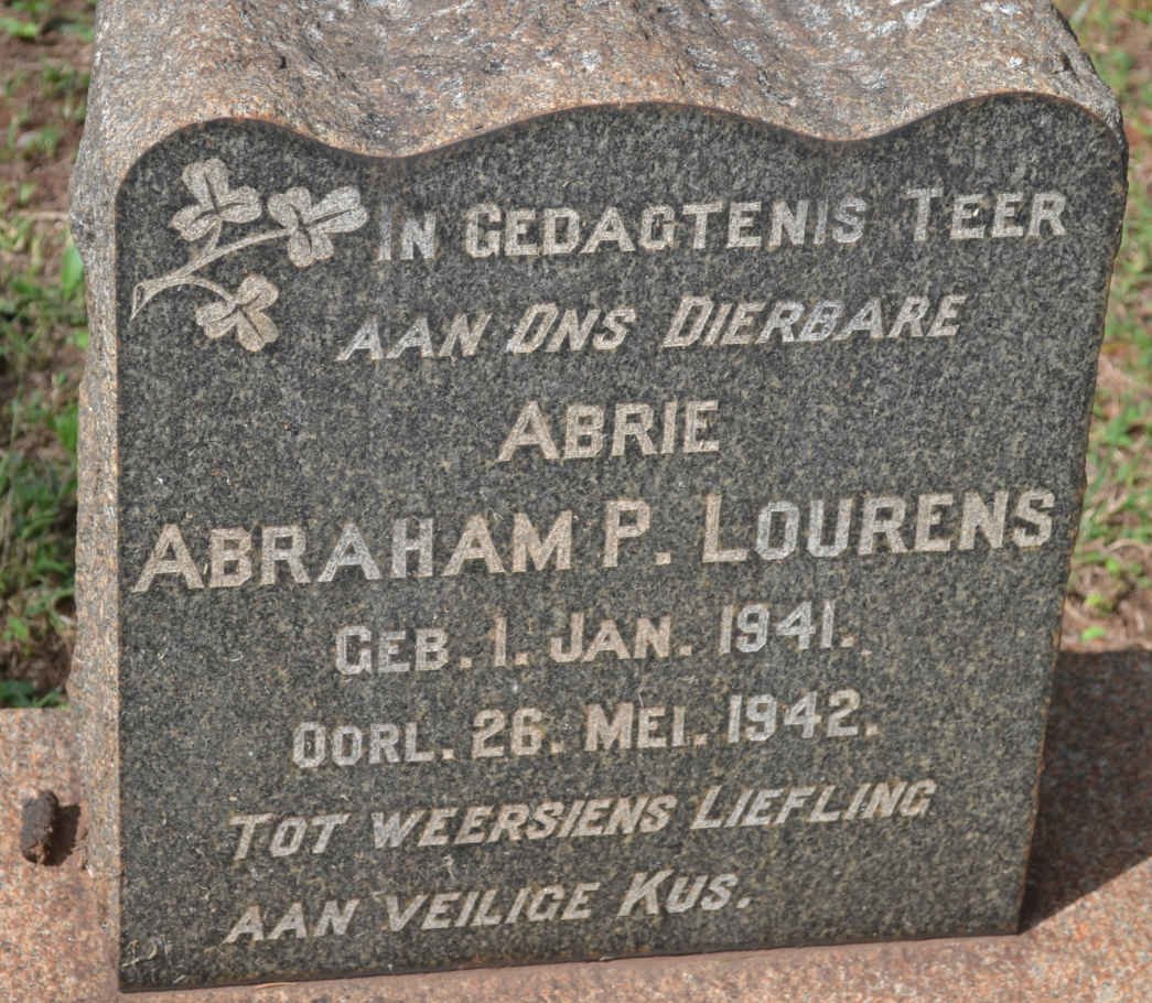 LOURENS Abraham P. 1941-1942