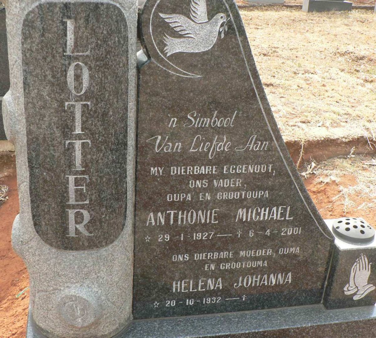 LOTTER Anthonie Michael 1927-2001 &amp; Helena Johanna 1932-