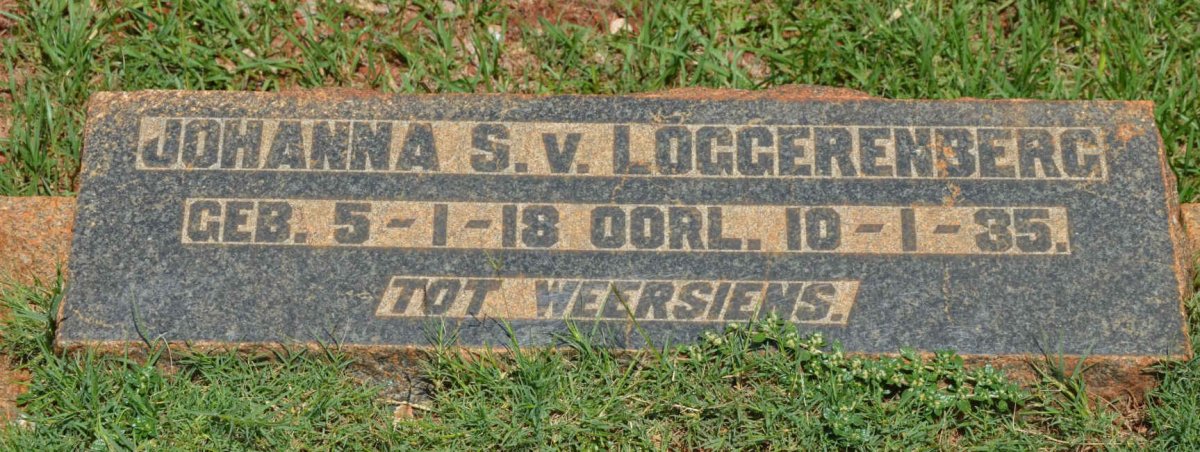 LOGGERENBERG Johanna S., van 1918-1935