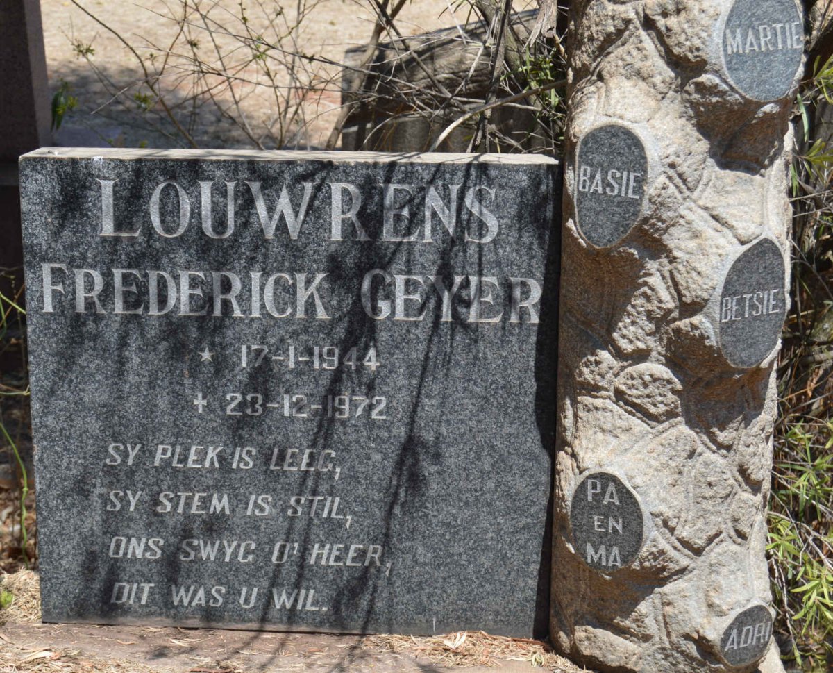 LOUWRENS Frederick Geyer 1944-1972
