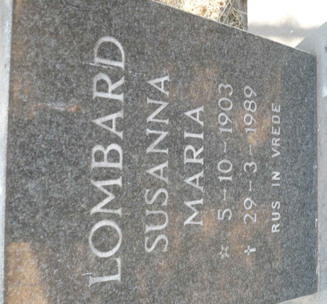 LOMBARD Susanna Maria 1903-1989