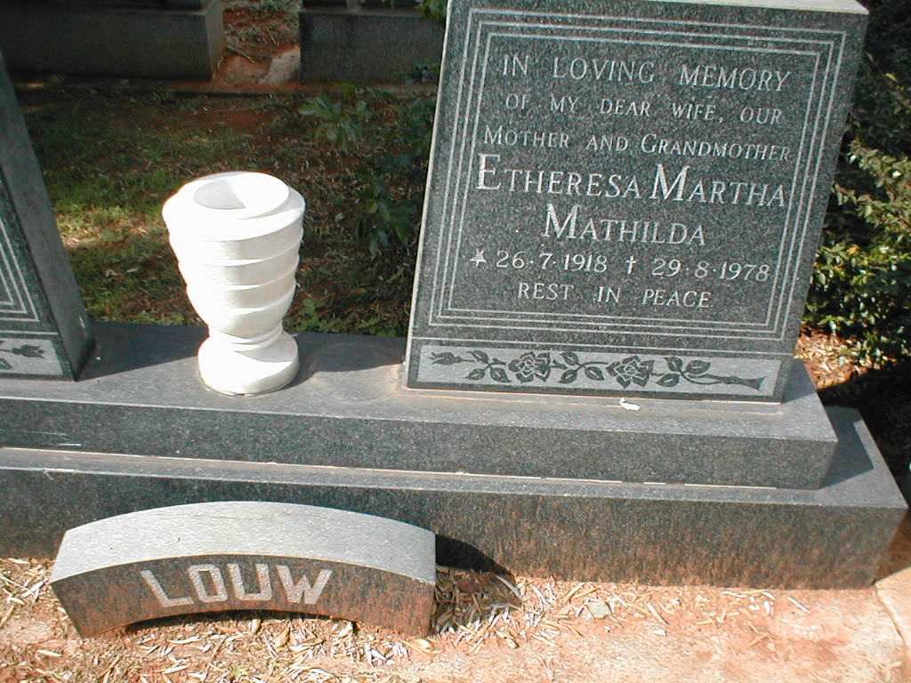 LOUW Etheresa Martha Matilda 1918-1978