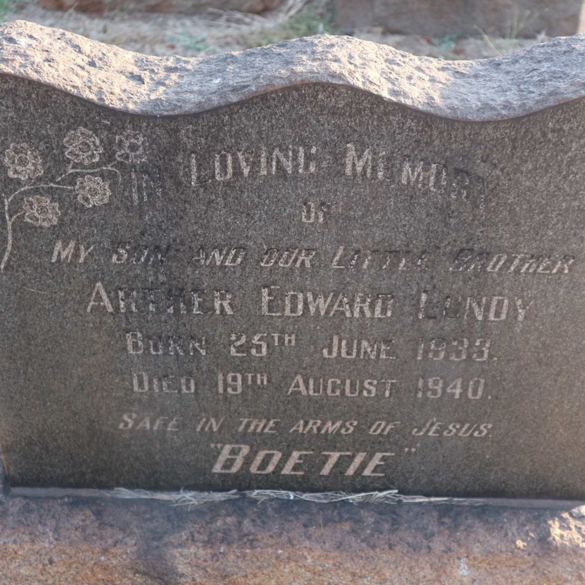 LUNDY Arther Edward 1933-1940