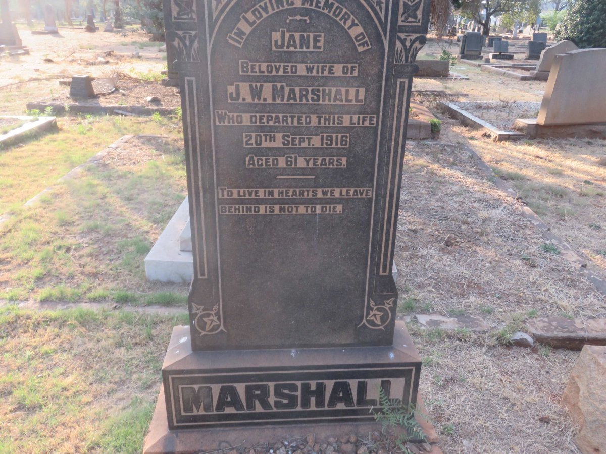 MARSHALL J.W. -1916