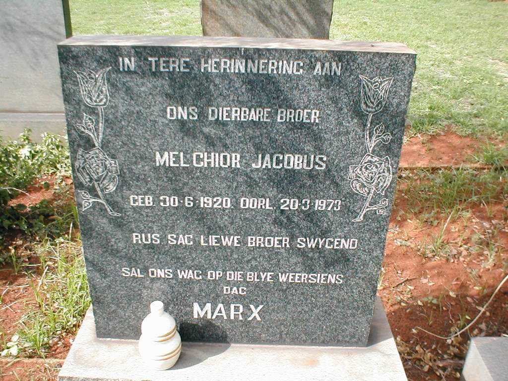 MARX Melchoir Jacobus 1920-1973