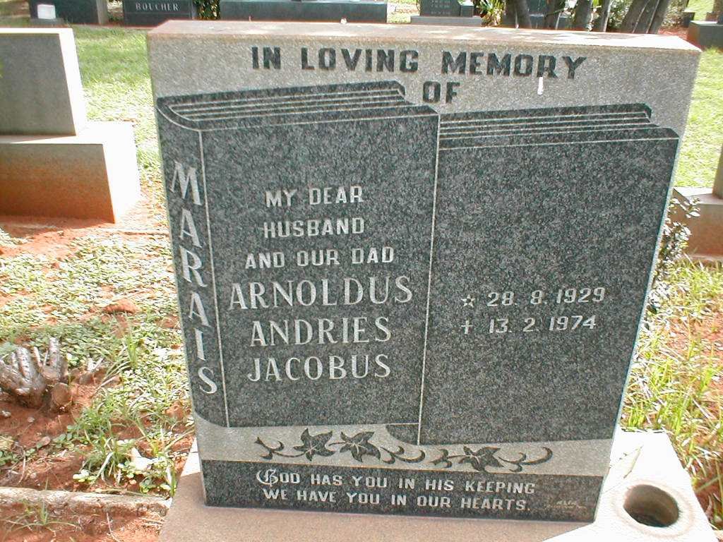 MARAIS Arnoldus Andries Jacobus 1929-1974