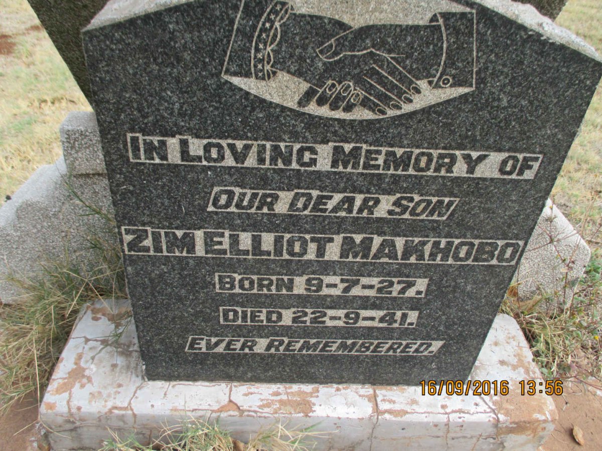 MAKHOBO Zim Elliot 1927-1941