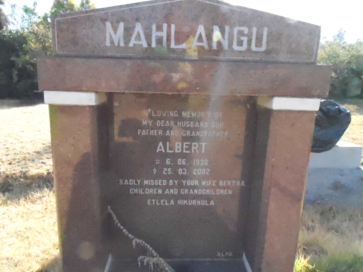 MAHLANGU Albert 1938-2002