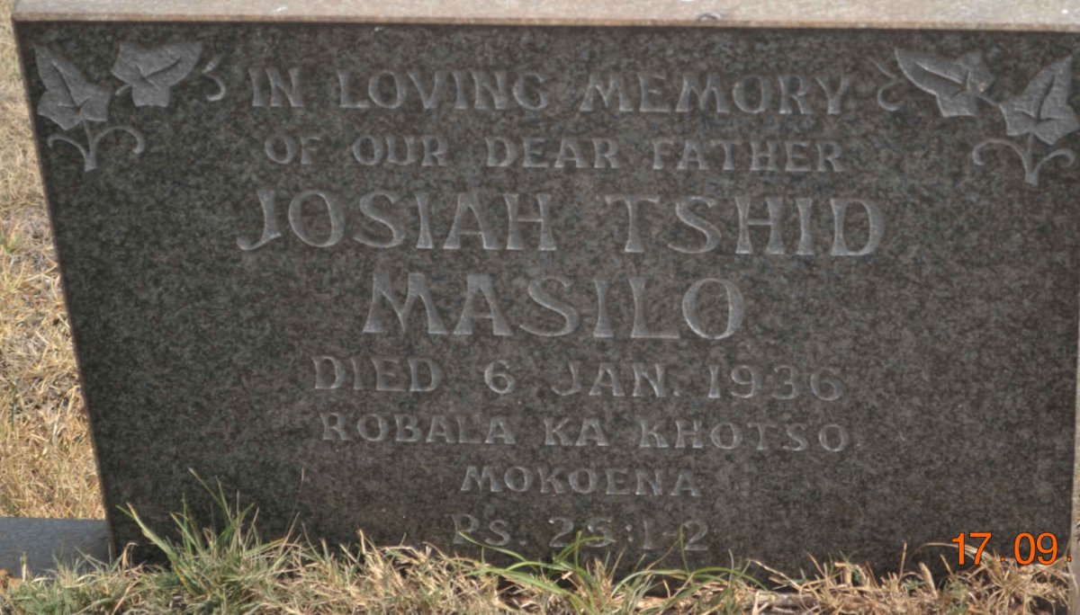 MASILO Josiah Tshid -1936