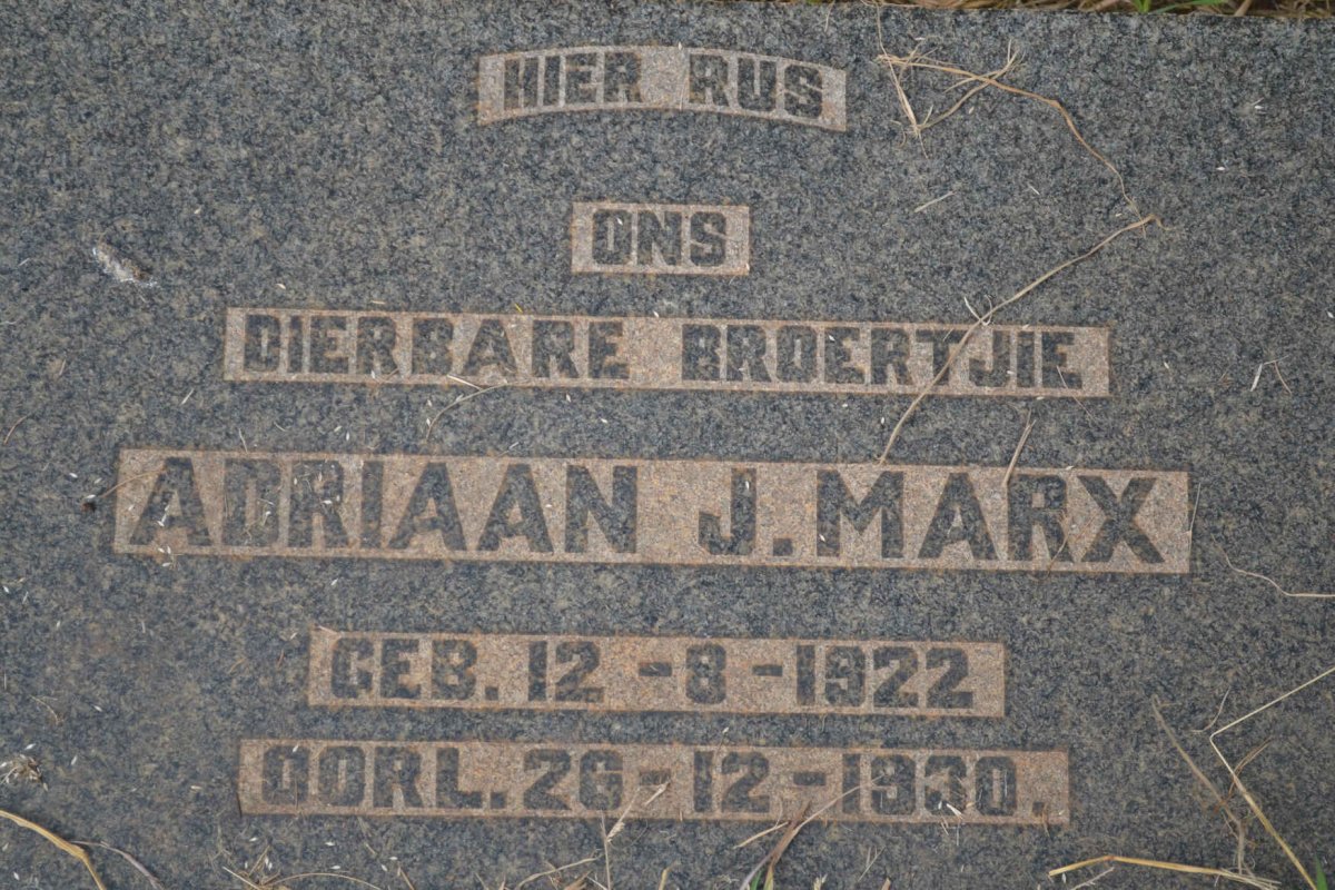 MARX Adriaan J. 1922-1930