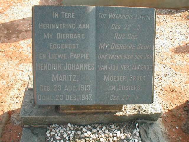 MARITZ Hendrik Johannes 1913-1947