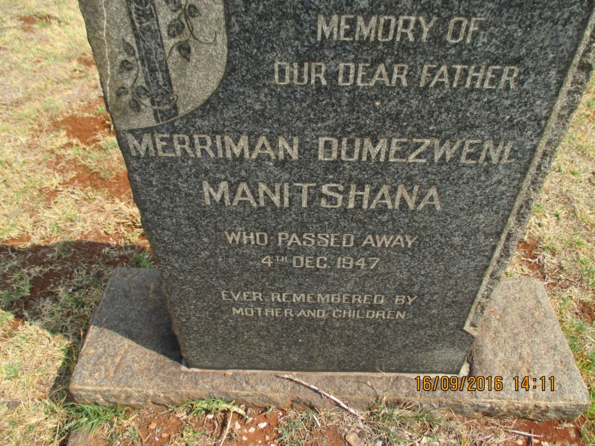 MANITSHANA Merriman Dumezweni -1947