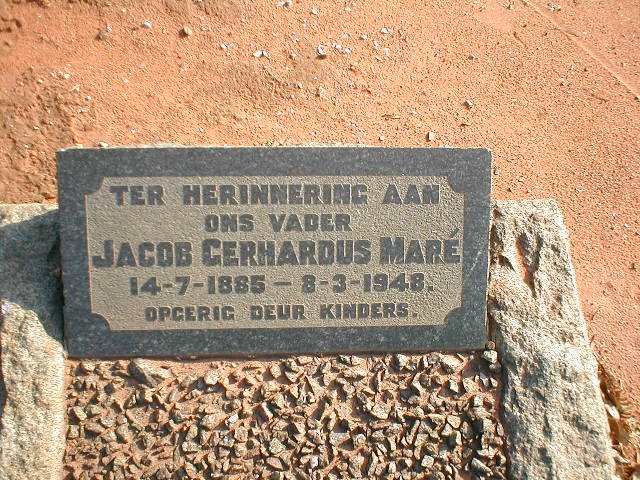 MARÉ Jacob Gerhardus 1885-1948