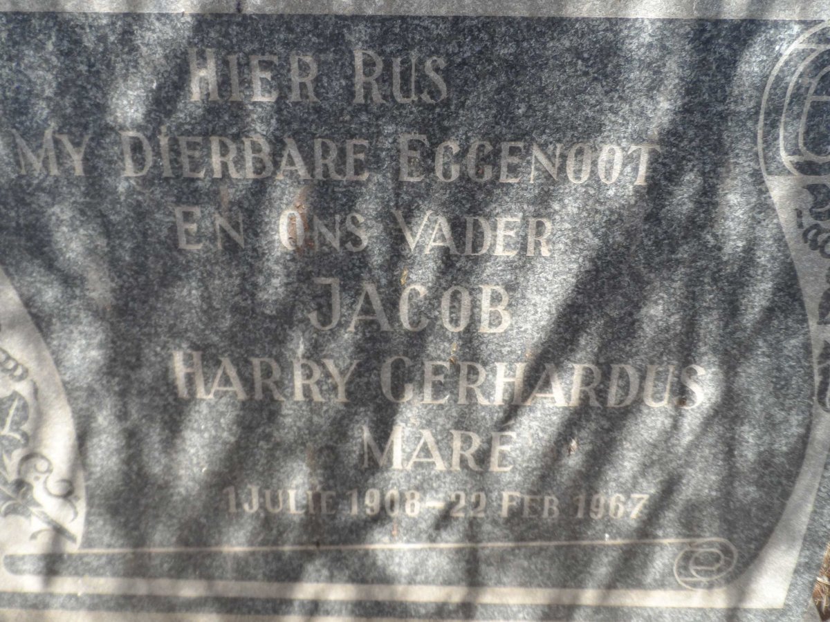 MARÉ Jacob Harry Gerhardus 1908-1967