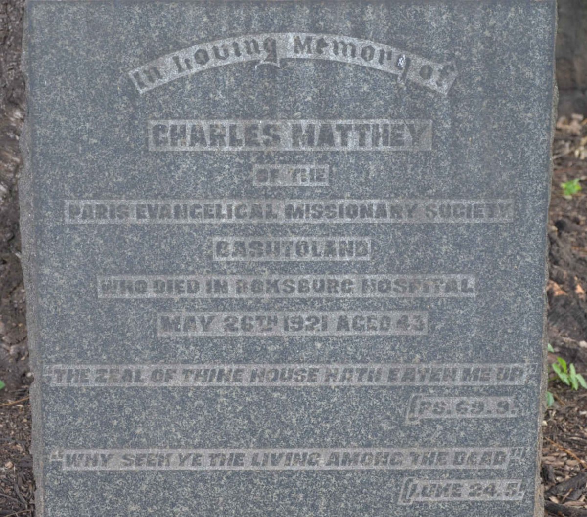 MATTHEY Charles -1921
